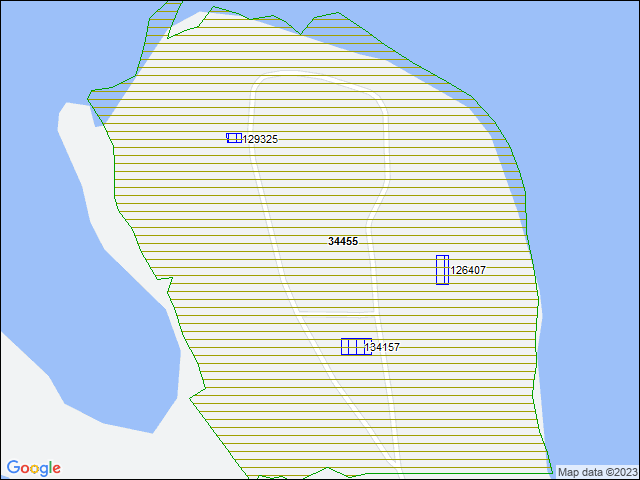 A map of the area immediately surrounding DFRP Property Number 34455