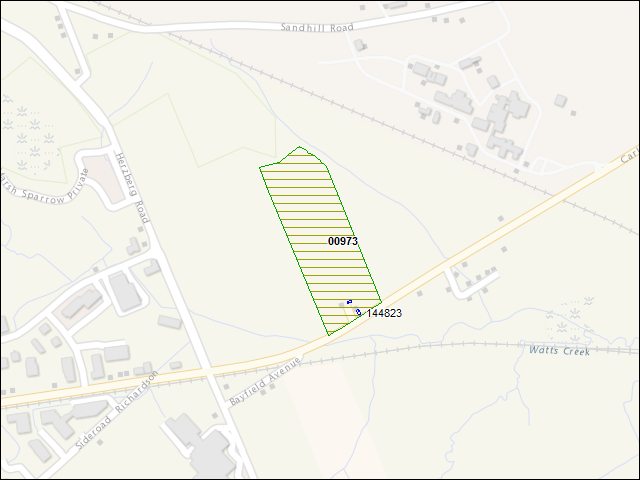 A map of the area immediately surrounding DFRP Property Number 00973