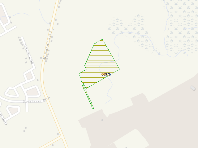 A map of the area immediately surrounding DFRP Property Number 00975