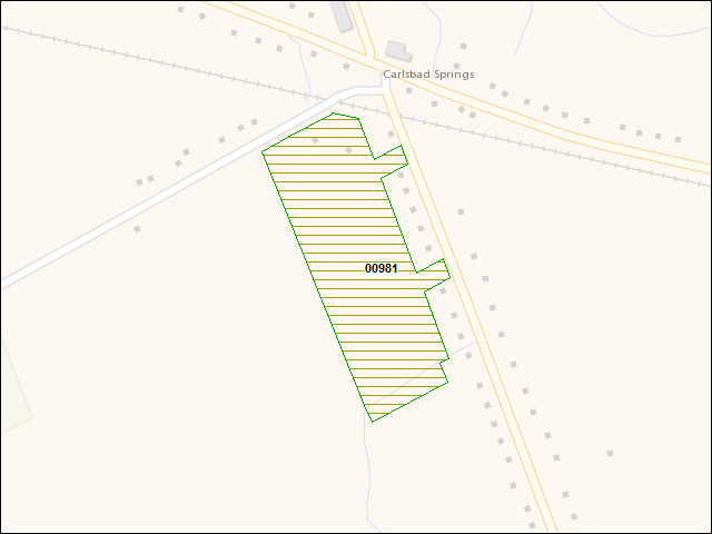 A map of the area immediately surrounding DFRP Property Number 00981