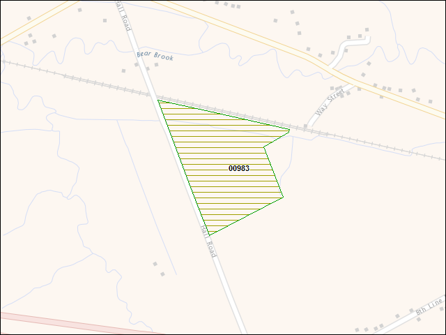 A map of the area immediately surrounding DFRP Property Number 00983