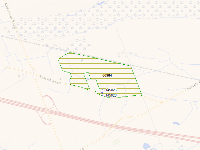 A map of the area immediately surrounding DFRP Property Number 00984