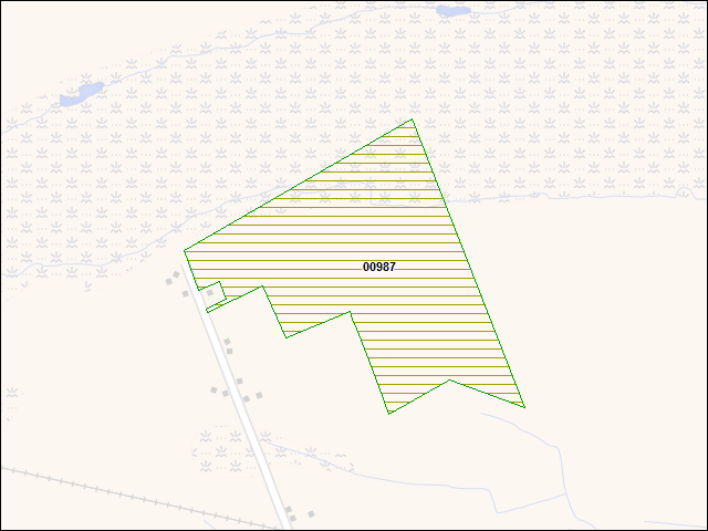 A map of the area immediately surrounding DFRP Property Number 00987