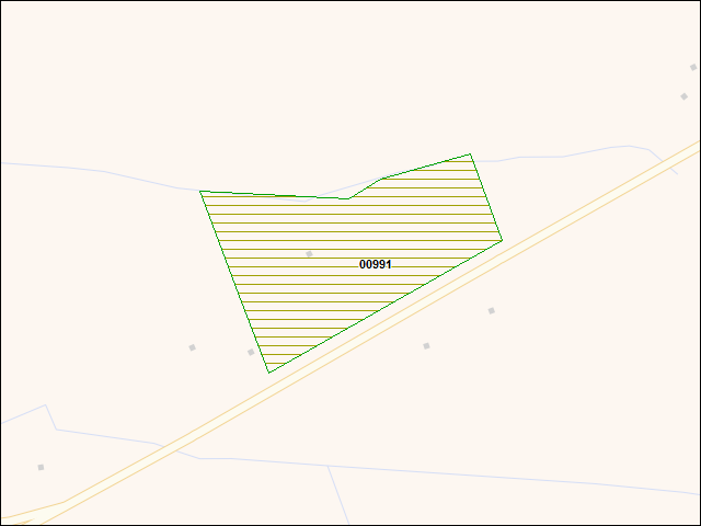 A map of the area immediately surrounding DFRP Property Number 00991