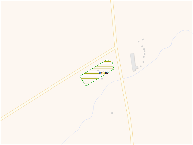 A map of the area immediately surrounding DFRP Property Number 01016