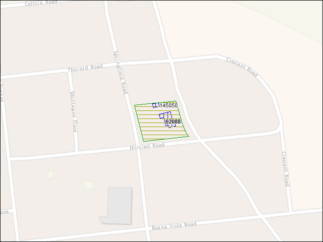 A map of the area immediately surrounding DFRP Property Number 02088