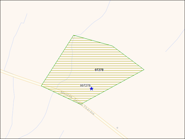 A map of the area immediately surrounding DFRP Property Number 07278