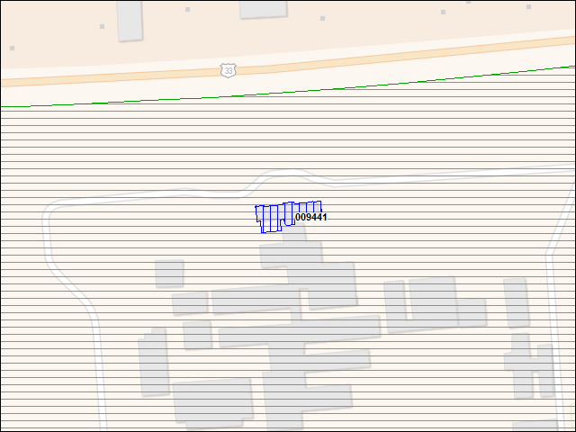 A map of the area immediately surrounding building number 009441