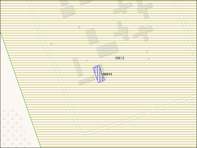 A map of the area immediately surrounding building number 100511