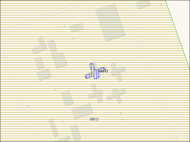 A map of the area immediately surrounding building number 100512
