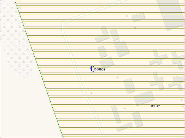 A map of the area immediately surrounding building number 100532