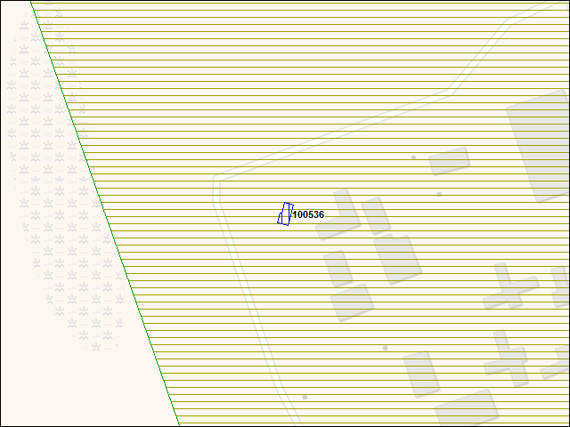 A map of the area immediately surrounding building number 100536