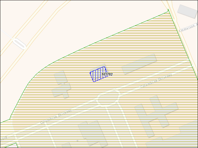 A map of the area immediately surrounding building number 103782