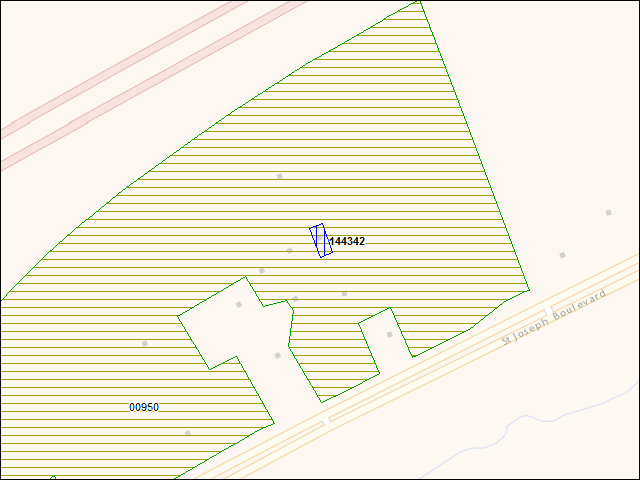 A map of the area immediately surrounding building number 144342