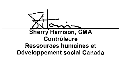 Sherry Harrison, CMA Contrleure Ressources humaines et Dveloppement social Canada