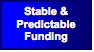 Text Box: Stable & PredictableFunding