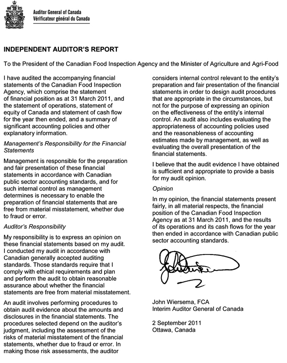 Independent Auditor Report