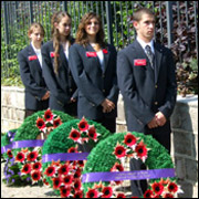 Canadian Youth at Wreath Laying Ceremony in France