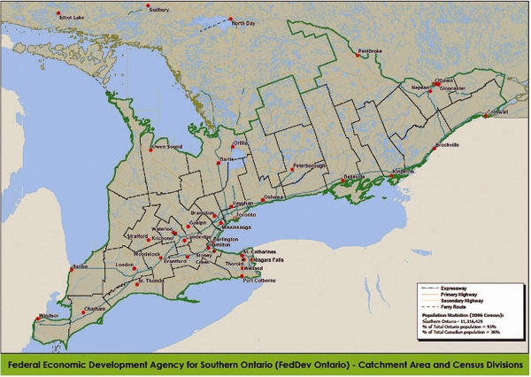 A map of Southern Ontario