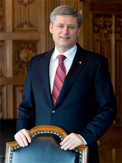 Photo : Le Premier ministre du Canada  Stephen Harper