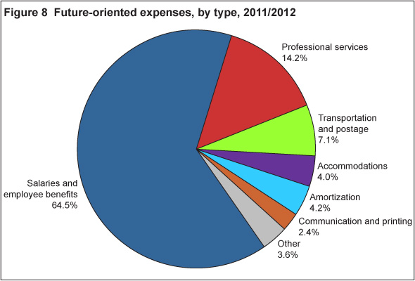Figure 8: Future-oriented expenses, by type, 2011/2012