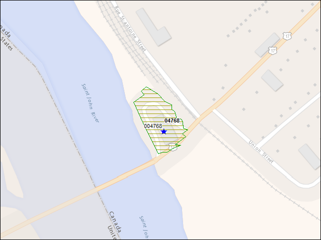 A map of the area immediately surrounding DFRP Property Number 04768