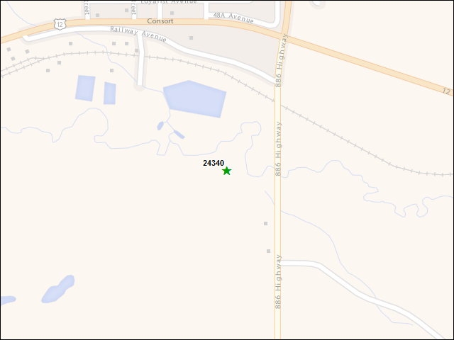 A map of the area immediately surrounding DFRP Property Number 24340