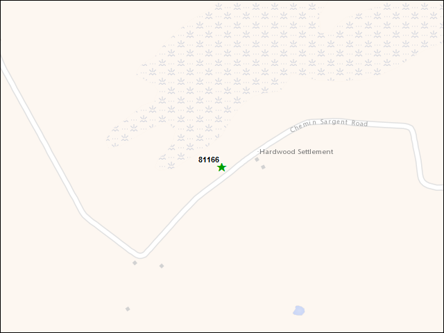 A map of the area immediately surrounding DFRP Property Number 81166