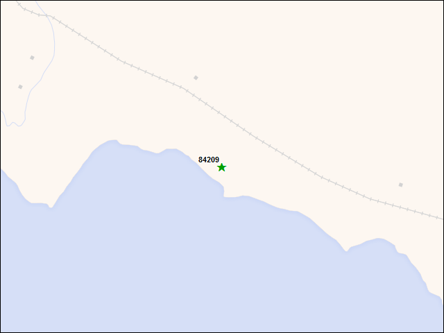 A map of the area immediately surrounding DFRP Property Number 84209