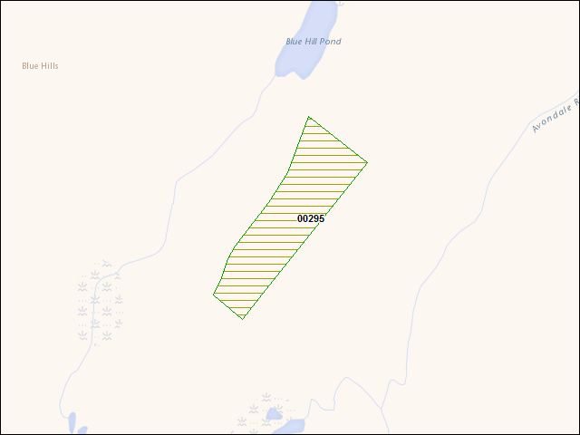 A map of the area immediately surrounding DFRP Property Number 00295