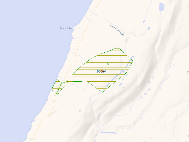 A map of the area immediately surrounding DFRP Property Number 00854