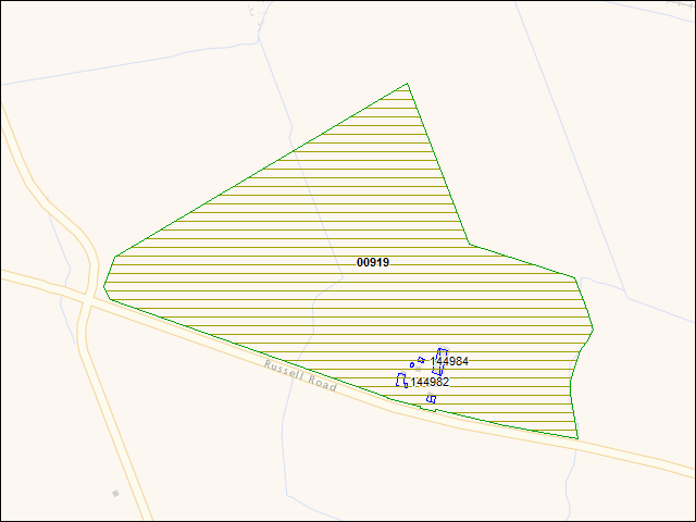 A map of the area immediately surrounding DFRP Property Number 00919