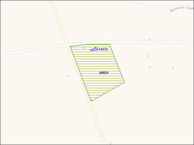 A map of the area immediately surrounding DFRP Property Number 00921
