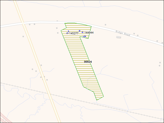 A map of the area immediately surrounding DFRP Property Number 00924