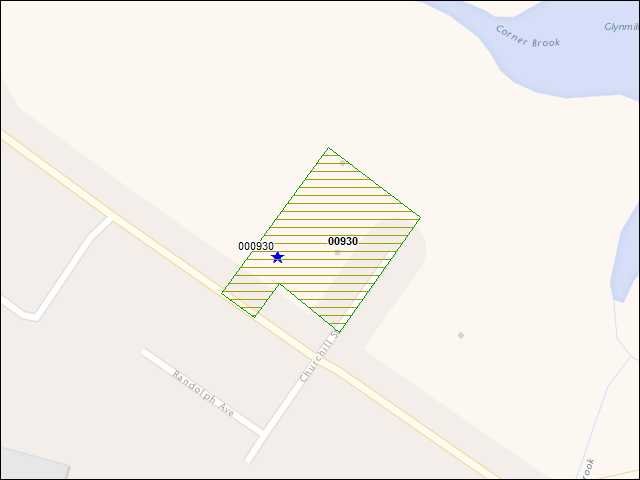 A map of the area immediately surrounding DFRP Property Number 00930