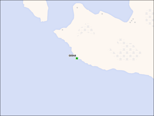 Une carte de la zone qui entoure immédiatement le bien de l'RBIF numéro 00944