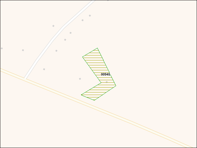 A map of the area immediately surrounding DFRP Property Number 00945