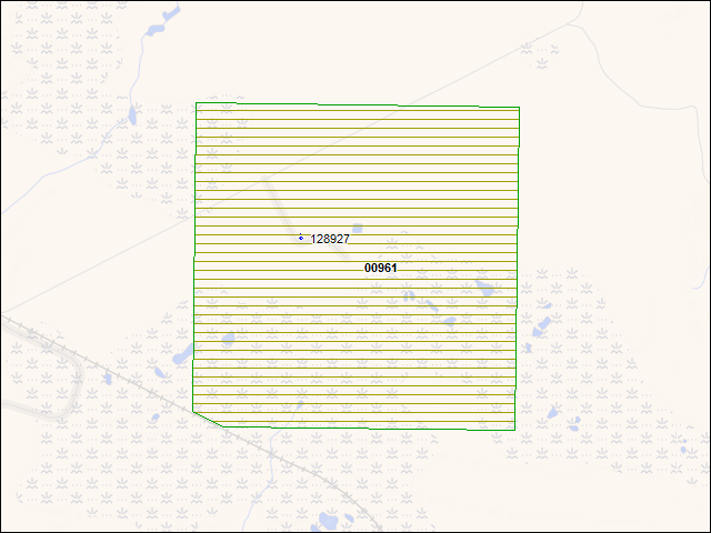 A map of the area immediately surrounding DFRP Property Number 00961