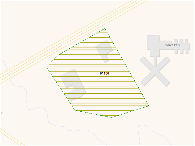 A map of the area immediately surrounding DFRP Property Number 01130