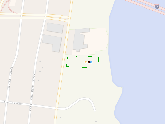 A map of the area immediately surrounding DFRP Property Number 01466