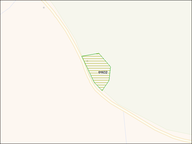 A map of the area immediately surrounding DFRP Property Number 01632