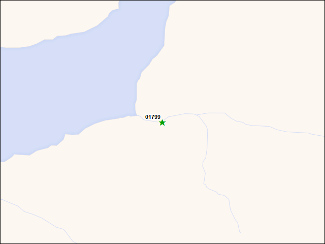 A map of the area immediately surrounding DFRP Property Number 01799
