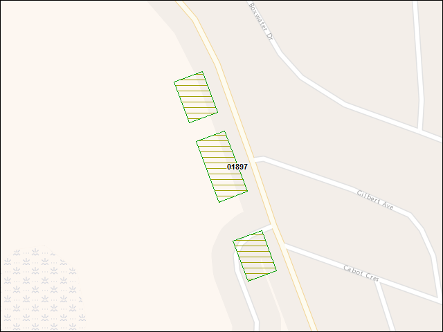 A map of the area immediately surrounding DFRP Property Number 01897