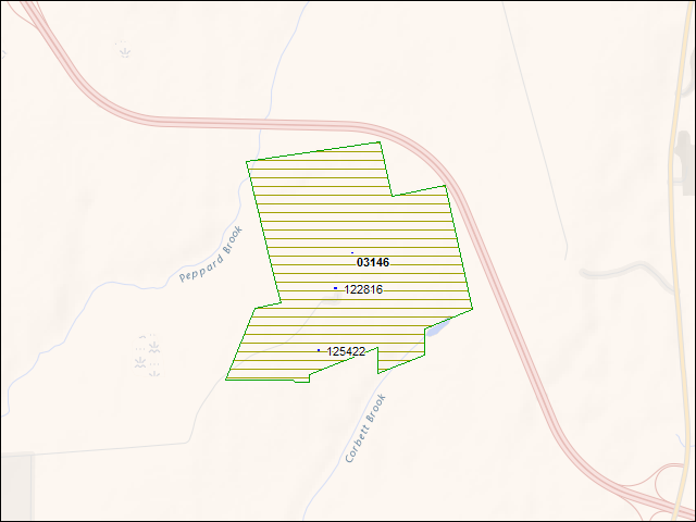 A map of the area immediately surrounding DFRP Property Number 03146