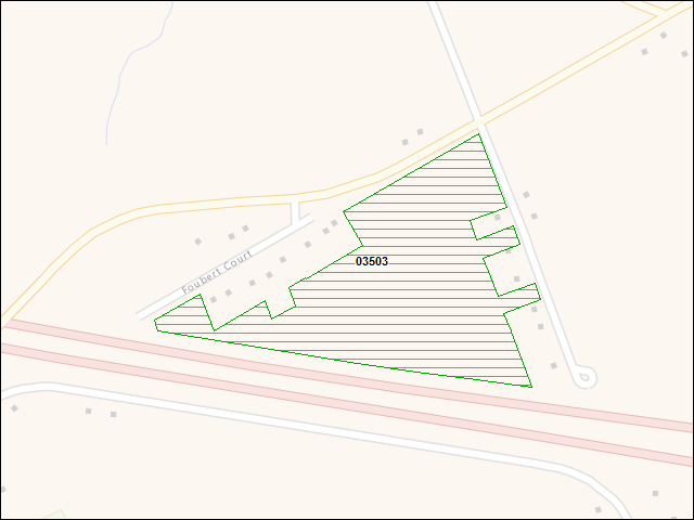 A map of the area immediately surrounding DFRP Property Number 03503