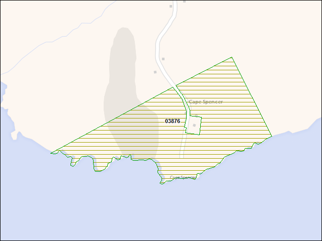 A map of the area immediately surrounding DFRP Property Number 03876
