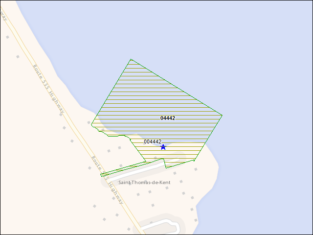A map of the area immediately surrounding DFRP Property Number 04442