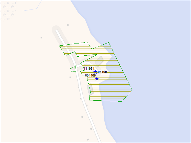 A map of the area immediately surrounding DFRP Property Number 04469