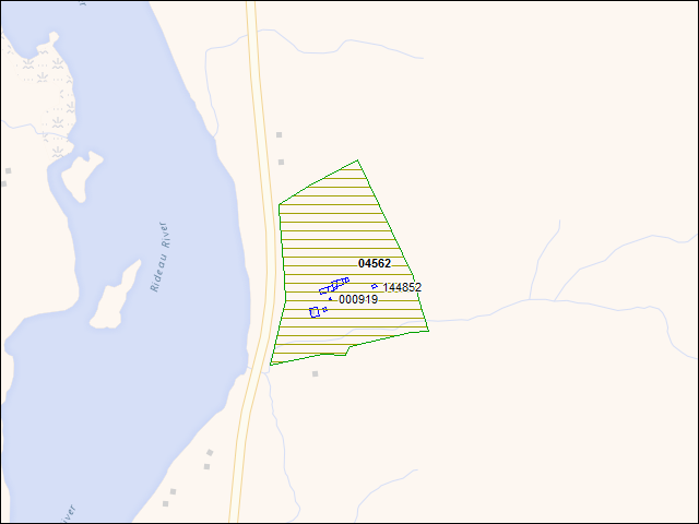 A map of the area immediately surrounding DFRP Property Number 04562
