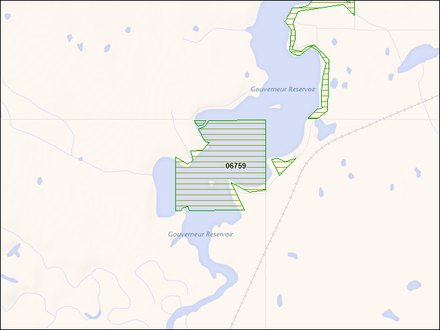 A map of the area immediately surrounding DFRP Property Number 06759